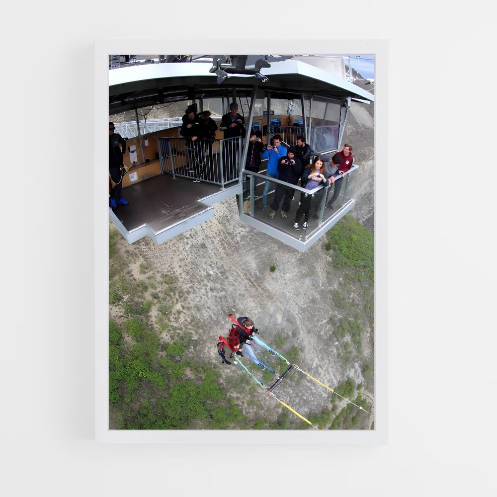 Poster Sommet de Nevis – affiche Saut à l’élastique (vue 3)
